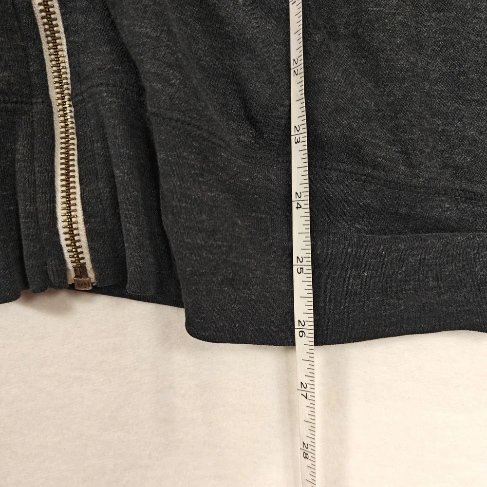 Nike Mens Charcoal Heather Grey Full Zip Hoodie Organic Cotton Blend Large